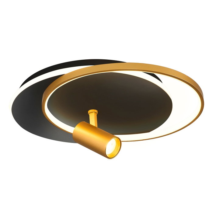 Opviq Lámpara de Pared Negra y Oro con LED de 51W